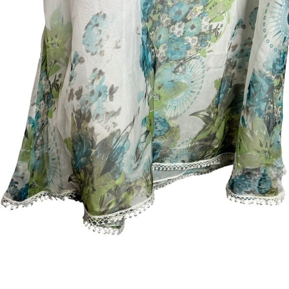 Vintage Y2K 90s LM Lulu Multi Textured Print Tank Bead Accents Size Medium - Picture 3 of 10